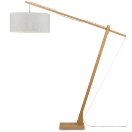 Good&Mojo Bamboe LED Staande Lamp Montblanc | 1X E27 Max 60W | Light Linen Wybór klientów