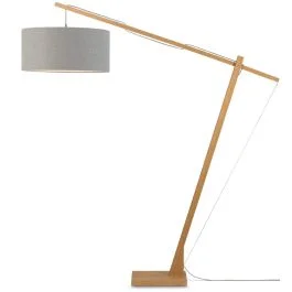 Bezpieczne zakupy Good&Mojo Bamboe LED Staande Lamp Montblanc | 1X E27 Max 60W | Light Grey