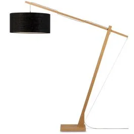 Niska cena Good&Mojo Bamboe LED Staande Lamp Montblanc | 1X E27 Max 60W | Black