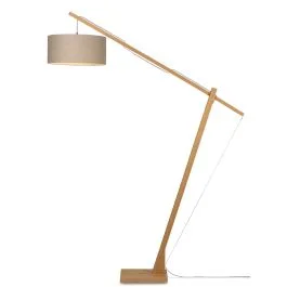Najlepsza cena Good&Mojo Bamboe LED Staande Lamp Montblanc | 1X E27 Max 60W | Dark Linen