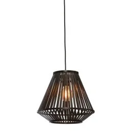 Ostatnia szansa Good&Mojo Bamboe LED Hanglamp Merapi | 1X E27 Max 60W | Black
