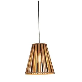 Oferta limitowana Good&Mojo Bamboe LED Hanglamp Merapi | 1X E27 Max 60W | Natural/Black