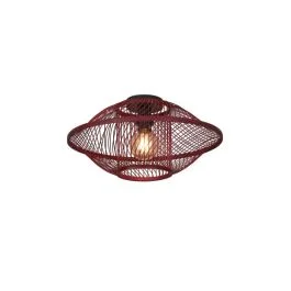 Hit cenowy Good&Mojo Bamboe LED Plafondlamp Maui | 1X E27 Max 60W | Deep Wine Red