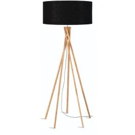 Tylko dziś Good&Mojo Bamboe LED Staande Lamp Kilimanjaro | 1X E27 Max 60W | Black