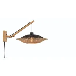 Darmowy zwrot Good&Mojo Bamboe LED Wandlamp Kalimantan | 1X E27 Max 40W | Natural/Black