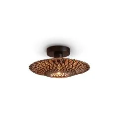 Good&Mojo Bamboe LED Plafondlamp Kalimantan | 1X E27 Max 60W | Natural/Black Nowość