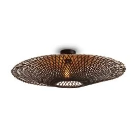 Szybka dostawa Good&Mojo Bamboe LED Plafondlamp Kalimantan | 1X E27 Max 60W | Black/Natural