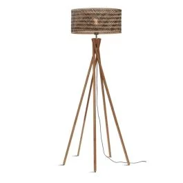 Good&Mojo Bamboe LED Staande Lamp Java | 1X E27 Max 60W | Natural/Black Ograniczona ilość