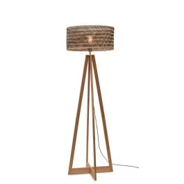Good&Mojo Bamboe LED Staande Lamp Java | 1X E27 Max 60W | Natural/Black Bezpieczne zakupy