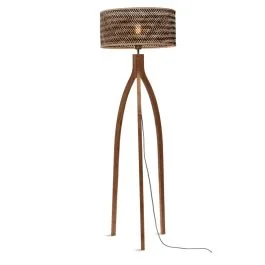 Good&Mojo Bamboe LED Staande Lamp Java | 1X E27 Max 60W | Natural/Black Sprawdź teraz