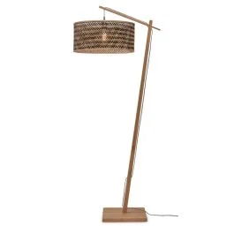 Łatwy zwrot Good&Mojo Bamboe LED Staande Lamp Java | 1X E27 Max 60W | Natural/Black