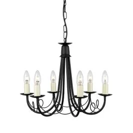 Elstead Lighting LED Kroonluchter | 6X E14 Max 60W | Dimbaar | Black Sprawdź teraz
