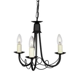 Elstead Lighting LED Kroonluchter | 3X E14 Max 60W | Dimbaar | Black Cena promocyjna