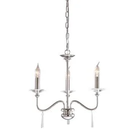 Elstead Lighting LED Kroonluchter | 3X E14 Max 60W | Dimbaar | Polished Nickel Niska cena