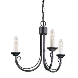 Bezpieczne zakupy Elstead Lighting LED Kroonluchter | 3X E14 Max 60W | Dimbaar | Black