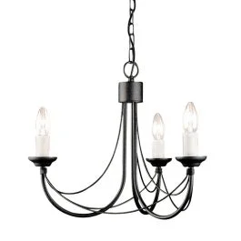 Elstead Lighting LED Kroonluchter | 3X E14 Max 60W | Dimbaar | Black Zniżka