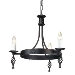 Wyprzedaż Elstead Lighting LED Kroonluchter | 3X E14 Max 60W | Dimbaar | Black