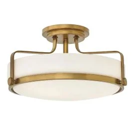 Dostępne od ręki Hinkley LED Plafondlamp Harper | 3X E27 Max 60W | Dimbaar | Heritage Brass