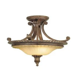 Feiss LED Plafondlamp Stirling Castle | 2X E27 Max 60W | Dimbaar | British Bronze Super okazja