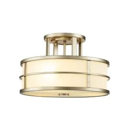 Cena promocyjna Feiss LED Plafondlamp Fusion | 3X E27 Max 40W | Dimbaar | Painted Natural Brass