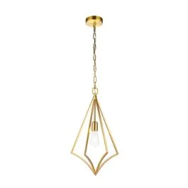 Okazja Feiss LED Hanglamp Nico | 1X E27 Max 60W | Dimbaar | Burnished Brass
