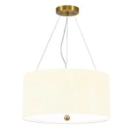 Designer's Lightbox LED Hanglamp Pearce | 3X E27 Max 60W | Dimbaar | Aged Brass, Ivory Shade Premium