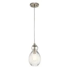 Kichler LED Hanglamp Riviera | 1X E27 Max 60W | Dimbaar | Brushed Nickel Darmowy zwrot