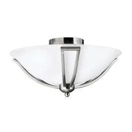 Hinkley LED Plafondlamp Bolla | 2X E27 Max 60W | Dimbaar | Brushed Nickel Hit sprzedaży