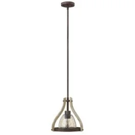 Okazja Hinkley LED Hanglamp Middlefield | 1X E27 Max 60W | Dimbaar | Iron Rust