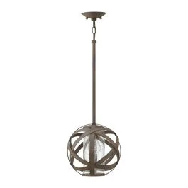 Nowość Hinkley LED Hanglamp Carson | 1X E27 Max 40W | IP44 | Dimbaar | Vintage Iron