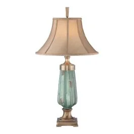 Zamów teraz Quoizel LED Tafellamp Monteverde | 1X E27 Max 60W | Green/Aged Brass