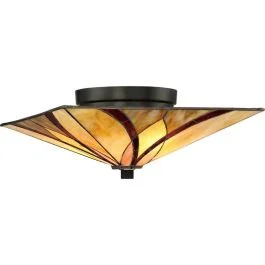 Zniżka Quoizel LED Tafellamp Asheville | 2X E27 Max 60W | Valiant Bronze