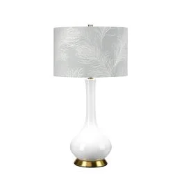 Sprawdź teraz Elstead Lighting LED Tafellamp MILO | 1X E27 Max 60W | Aged Brass, White, Blue