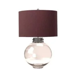 Bestseller Elstead Lighting LED Tafellamp Kara | 1X E27 Max 60W | Polished Nickel - Smoke Glass