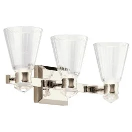 Zniżka Kichler LED Wandlamp Kayva | 18W 3000K 1440Lm 830 | IP44 | Polished Nickel