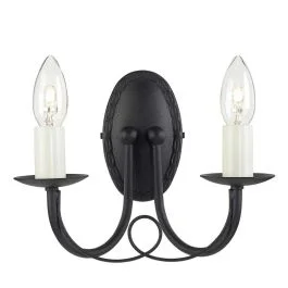 Oferta Elstead Lighting LED Wandlamp Minster | 2X E14 Max 60W | Black
