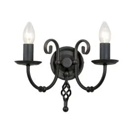 Elstead Lighting LED Wandlamp Artisan | 2X E14 Max 60W | Black Dostępne od ręki