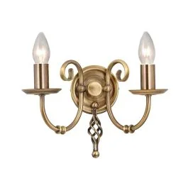 Elstead Lighting LED Wandlamp Artisan | 2X E14 Max 60W | Aged Brass Tani
