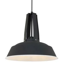 Oferta Mexlite Eden LED Hanglamp | 1x E27 40W | Dimbaar | Wit/Zwart