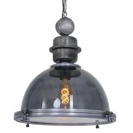 Zniżka Steinhauer Bikkel LED Hanglamp | 1x E27 40W | Dimbaar | Staal/Transparant