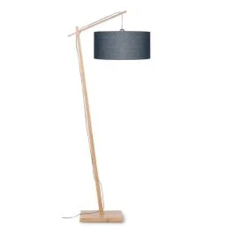 Zniżka Good&Mojo Bamboe LED Staande Lamp Andes | 1X E27 Max 60W | Dark Grey