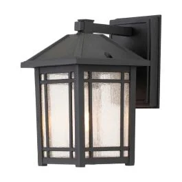 Quoizel LED Wand Buitenlamp Cedar Point | 1X E27 Max 60W | IP44 | Dimbaar | Black Ostatnia szansa