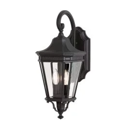 Tylko do końca tygodnia Feiss LED Wand Buitenlamp Cotswold Lane | 2X E14 Max 60W | IP44 | Dimbaar | Black