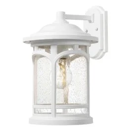 Zamów teraz Quoizel LED Wand Buitenlamp Marblehead | 1X E27 Max 60W | IP44 | Dimbaar | White