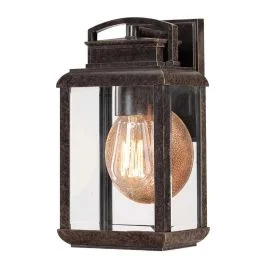 Zamów dziś Quoizel LED Wand Buitenlamp Byron | 1X E27 Max 60W | IP44 | Dimbaar | Imperial Bronze with Copper Reflector