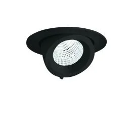 Performance in Lighting LED Inbouwspot Ø75mm | 9W 4000K 910lm 840 | IP20 Zwart Hit sprzedaży