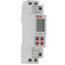 BEG Digitale Schakelklok | DIN-rail | IP20 | Wisselcontact | 60 Minuten- 24-uur- Cyclus- Programmering | Radiogestuurd | 92656 Kup online