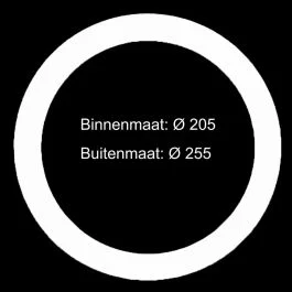 Bestseller ELP Onderdeel | verloopring metaal wit ø205-255mm