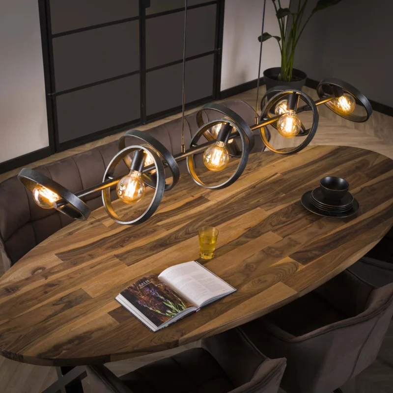 Wyprzedaż Hanglamp Hover – 8 lampen – Charcoal
