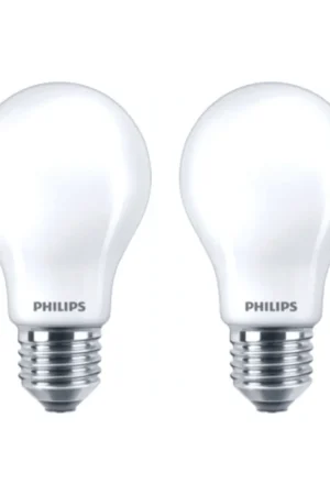 2-pack Philips LED Lampen E27 - Mat - Warm wit - 8.5W vervangt 75W Popularny